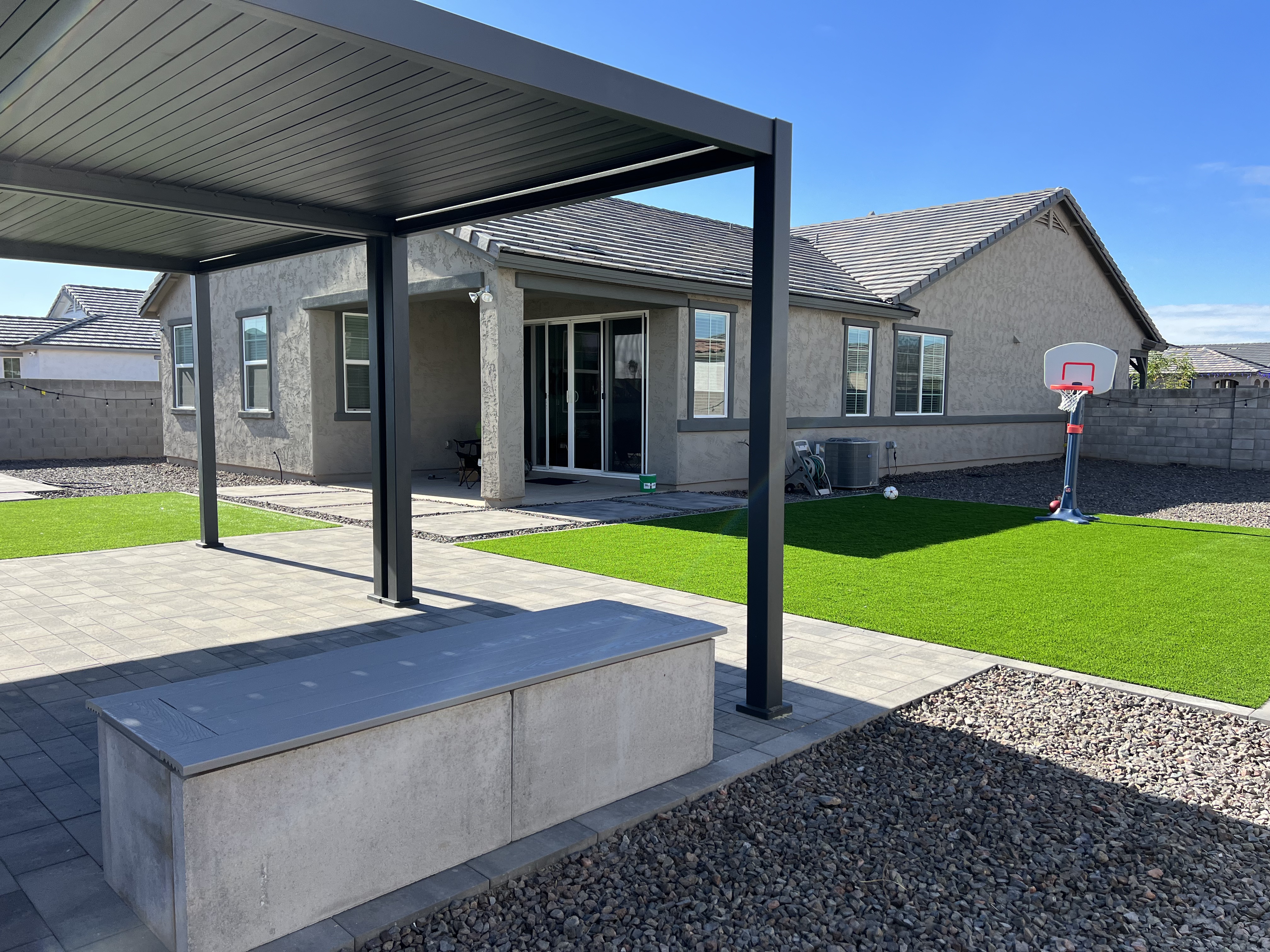 Pet turf backyard